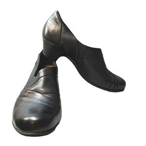 Rockport Cobb Hill Adele Black Leather Women’s Tailored Slip On Shoes Size 11M